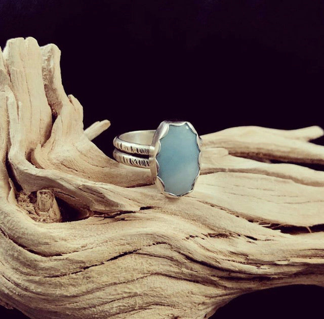 Amazonite Oval Rings