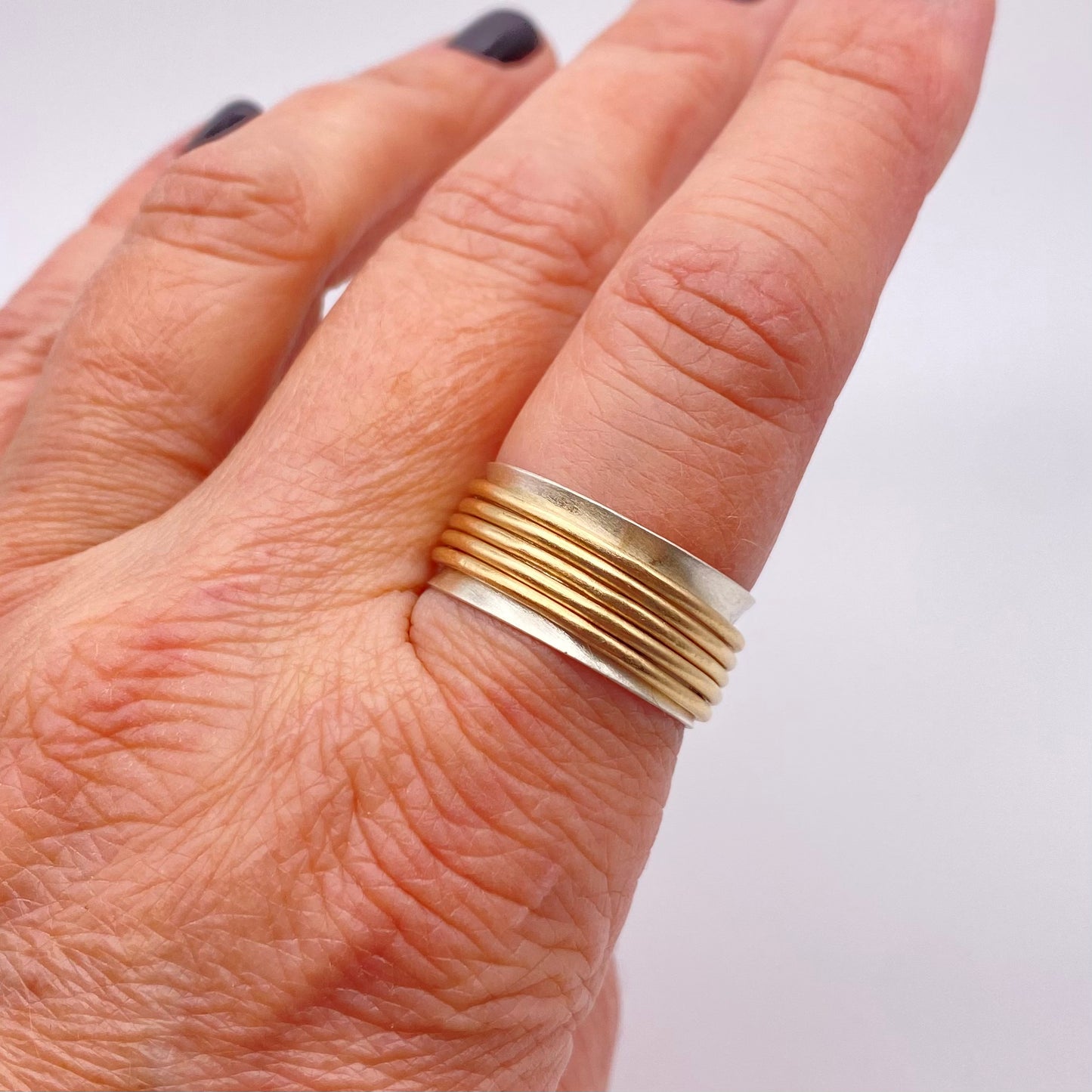 Golden Rings Fidget Spinner Ring