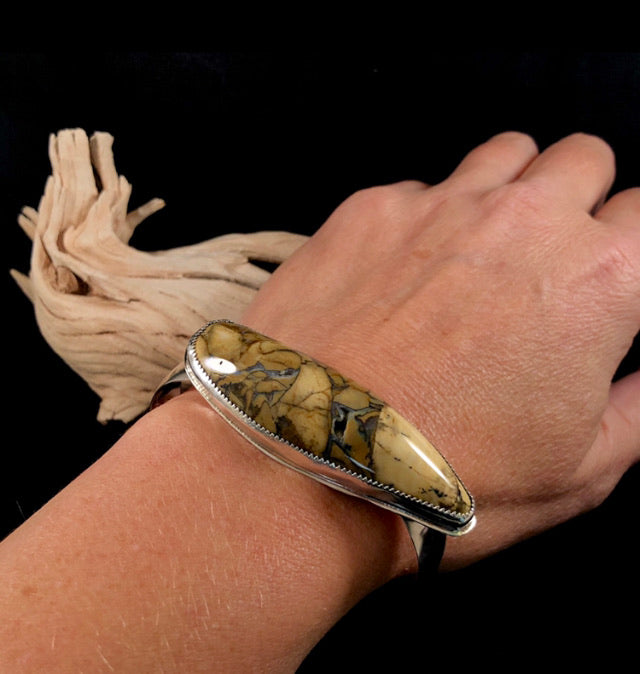 Utah Jasper + Sterling Silver Cuff Size Medium